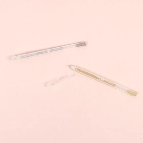 Set 2 0,8 mm Craftelier - of Gel Pens for Coloured and Dark Papers | Ideal for Bullet Journal, Planner or Scrapbooking