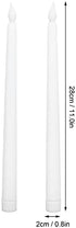 Pssopp 2pcs LED Taper Candles, Flameless Electronic Candle Light for Festivals and Parties