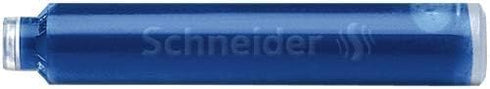 Schneider Ink Cartridge, Ball Closure, Refill for Fountain and Rollerball Pens, Blue Ink, Pack of 3 Boxes/6 Cartridges