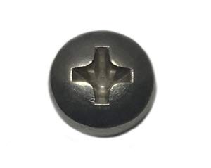 #8 x 1 Stainless Steel Pan Head Sheet Metal Screws - Full Thread, Phillips Drive, 100 Pieces by Marine Bolt Supply
