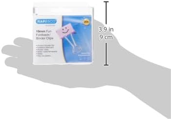 Rapesco Binder Clips, 3/4" Emoji Clips, Pack of 20