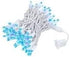 34ft 100 Bulbs 4" Commercial Novelty Lights Christmas String Lights, Blue LED on White Wire, Spacing, Connectable