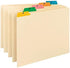 Smead 52180 Recycled Top Tab File Guides, Alpha, 1/5 Tab, Manila/Color, Legal, Set of 25