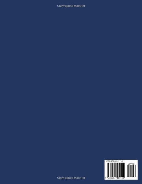 Notebook: Quad Ruled Composition Notebook, Large Format, 8.5 x 11 in, 108p, Minimalist Dark Blue Cover