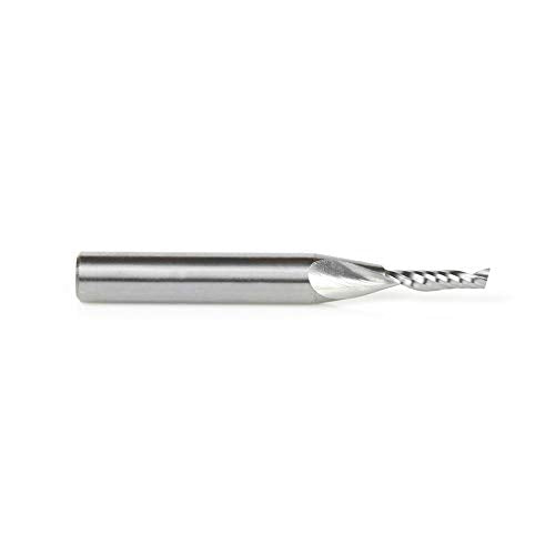 Amana Tool 51411 Solid Carbide CNC Spiral 'O' Single Flute, Plastic Cutting 1/8 Dia x 1