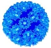 6in 50 5ft 12ft Commercial Novelty Lights LED Light Starlight Sphere, Blue, Ornament Ball Light, Hanging Cord with S