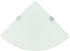 LKJVFCPW Corner Shelf Floating Wall Mount 9.8 x 9.8 Inch White Tempered Glass