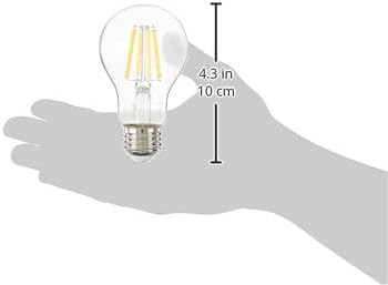 Westinghouse 5136100 6.5 Watt A19 Dimmable Clear Filament LED Light Bulb, 60 Watt Equivalent, 2 Pack