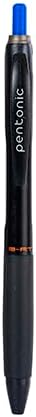 Pentonic BR-T Retractable Ballpoint Pens - 12 Count, Blue Ink, 0.7 mm Fine Point for Smooth Writing, Journaling, Office