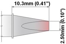 Thermaltronics K75CH025 Chisel 30deg 2.5mm (0.10in)