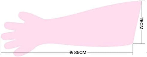 50Pcs Disposable Soft Plastic Film Gloves, Full Arm Livestock Gloves 35.5inch for Field Dressing & Insemination