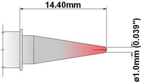 Thermaltronics S80CP010 Conical Sharp 1.0mm (0.04in) interchangeable for Metcal SSC-806P
