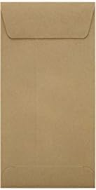 LUXPaper #7 Coin Envelopes | Peel & Press | 3 1/2" x 6 1/2" | Grocery Bag Brown | 70lb. Text | 50 Qty by LUXPaper