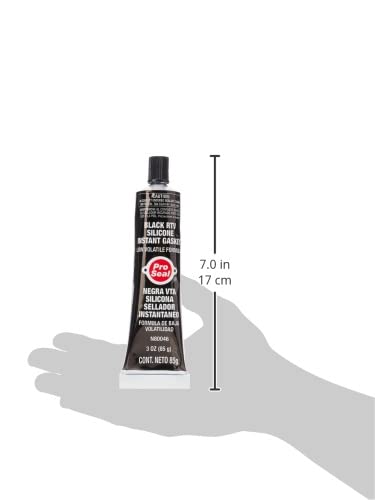 PRO SEAL RTV Silicone Sealant, 3 oz Tube, Black (80046)