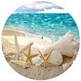 Beautiful Beach Seascape Computer Mouse Mat, Round Mouse Pad