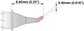 Thermaltronics H80-JS02 Bent Sharp 30deg 0.4mm (0.016in) interchangeable for Hakko T31-01JS02
