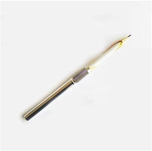 BWESOO Silver Pencil Extenders, Dual Head Adjustable Metal Handle Pen Holder for School Office Desk Supplies