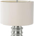 2-Pack 5/8" Set, 1/4-27 Lamp Finials (Silver Cylinder, Tall), Secure Lampshade to Table/Floor Lamps, Decorative