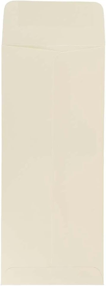 JAM PAPER #10 Policy Business Envelopes - Natural White Wove, 4 1/8 x 9 1/2, 50/Pack