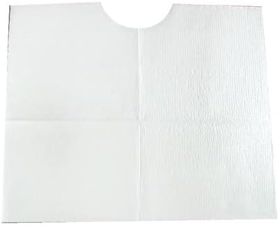Contour Neck Bib, 17" x 18", 2-Ply + Poly, White, 500/cs