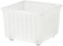 Generic White Rolling Storage Crate with Casters 15 x15 Stackable Plastic Bin for