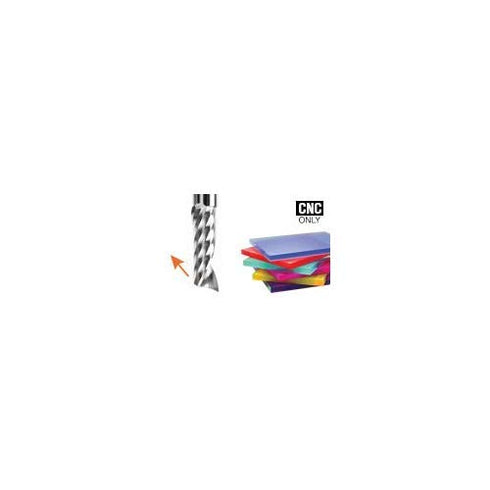 Amana Tool 51411 Solid Carbide CNC Spiral 'O' Single Flute, Plastic Cutting 1/8 Dia x 1