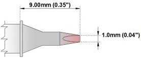 Thermaltronics M6CH178 Chisel 30deg 1.0mm (0.04in) interchangeable for Metcal STTC-025