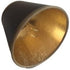 5 Inch 3x5x4 Black with Gold Trim Clip On Chandelier Shade