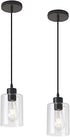 Sleek Black Pendant Lighting for Kitchen Islands (Acc Glass)
