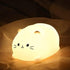 LOVERUIS Night Light for Kids Cute Cat Gifts Kids Night Light Timer Squishy Kitty Silicone Lamp for Children Colorful