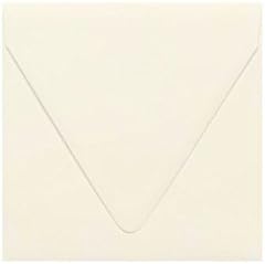 LUXPaper Square Contour Flap Invitation Envelopes - Natural - 6 1/2" x 6 1/2" - 30% Recycled - 50 Qty