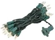 6.5 20 Bulbs Bulbs 4-Inch Novelty Lights Feet Vintage Short Mini Light String, Clear on Green Wire, Spacing Fairy
