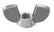 Wing Nut 1/4"-20 Thread Size, Steel, Zinc Plated, 100 Pack