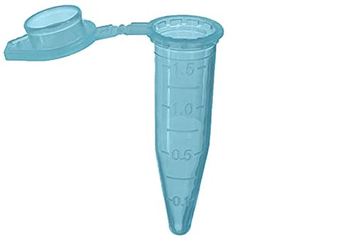 MUHWA 500 PCS Polypropylene Graduated Microcentrifuge Tubes, 1.5ML Micro Test Tubes, Blue Snap Cap