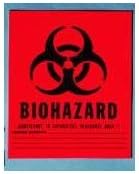 Medical Action Red Infectious Waste Bag, 1 Gallon, 11" x 14.25", 20/Roll