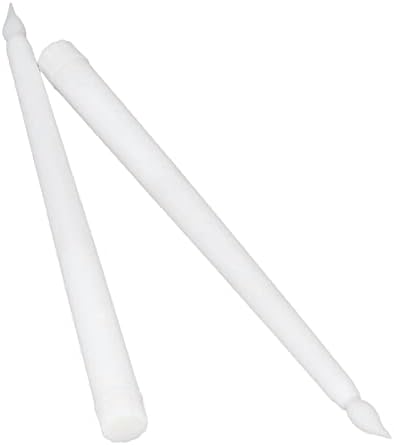 Pssopp 2pcs LED Taper Candles, Flameless Electronic Candle Light for Festivals and Parties