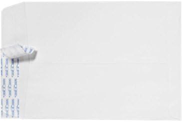 LUXPaper 10 x 13 Open End Envelopes, Peel & Press, White, 100 Qty, 28lb Text