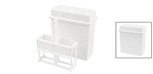 uxcell A14031200ux0237 Plastic Covered 24 Slots Staining Jar Rack White for Microscope Slides