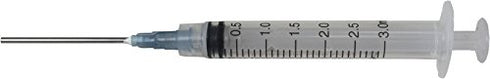 Duda Energy SyringeBox003 Industrial Syringes, 15G x 1-1/2" Blunt Tip, 3 mL, Pack of 100