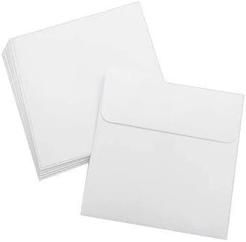 Square Envelopes Die Cut Greeting Envelopes Fits 5.5 x 5.5 Inch Cards, White 20 Pack, Bright White, 5.5x 5.5 Inches by Bluelines