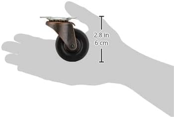 Shepherd Hardware 9346 2-Inch Medium Duty Plate Caster, 2-Pack
