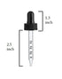 Calibrated Straight Tip Glass Droppers, 30ml Bottles, 1 Ounce, Black, 12 Pack