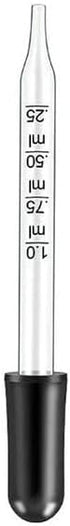 Transparent 1ml Eye Dropper Glass Liquid Dropper for Essential Oils, Pipettes for Resin Lab Bottles and Jars