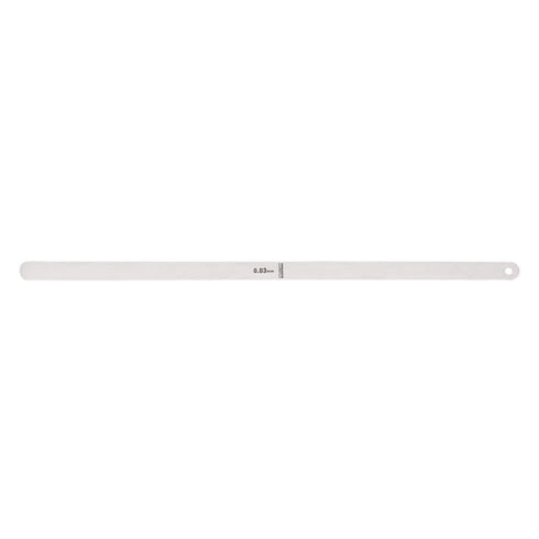 Starrett Tempered Steel Thickness Gage or Feeler Stock .03mm Thickness, 30cm Length - 667M-3