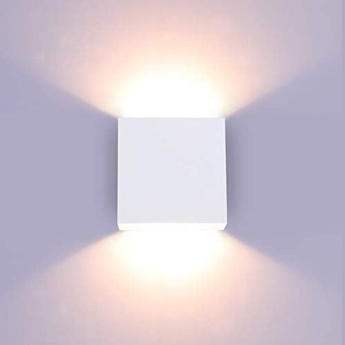 Lightess Modern Wall Sconce Dimmable 10W Hardwired, Up Down Wall Mount Lights