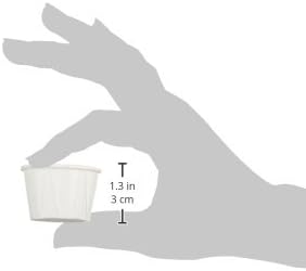 Genpak 250 Piece Pleated Paper Portion Cup, 1 oz, 1" H, White
