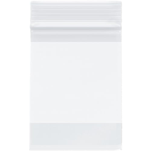 Plymor 2 Mil Zipper Reclosable Plastic Bags, 3" x 4" (Pack of 200)