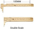 Handy Sliding Double Scales Vernier Caliper Ruler, Measuring Tool mm/inch, Brass Pocket Ruler 100mm
