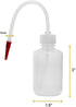 EISCO Wash Bottle, 250ml - Polyethylene, Unbreakable with Flexible Delivery Tube