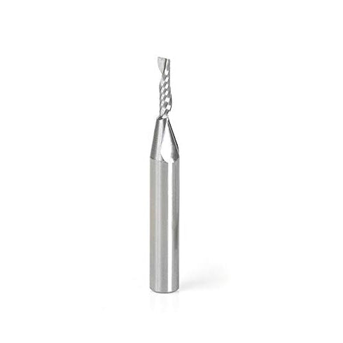 Amana Tool 51411 Solid Carbide CNC Spiral 'O' Single Flute, Plastic Cutting 1/8 Dia x 1